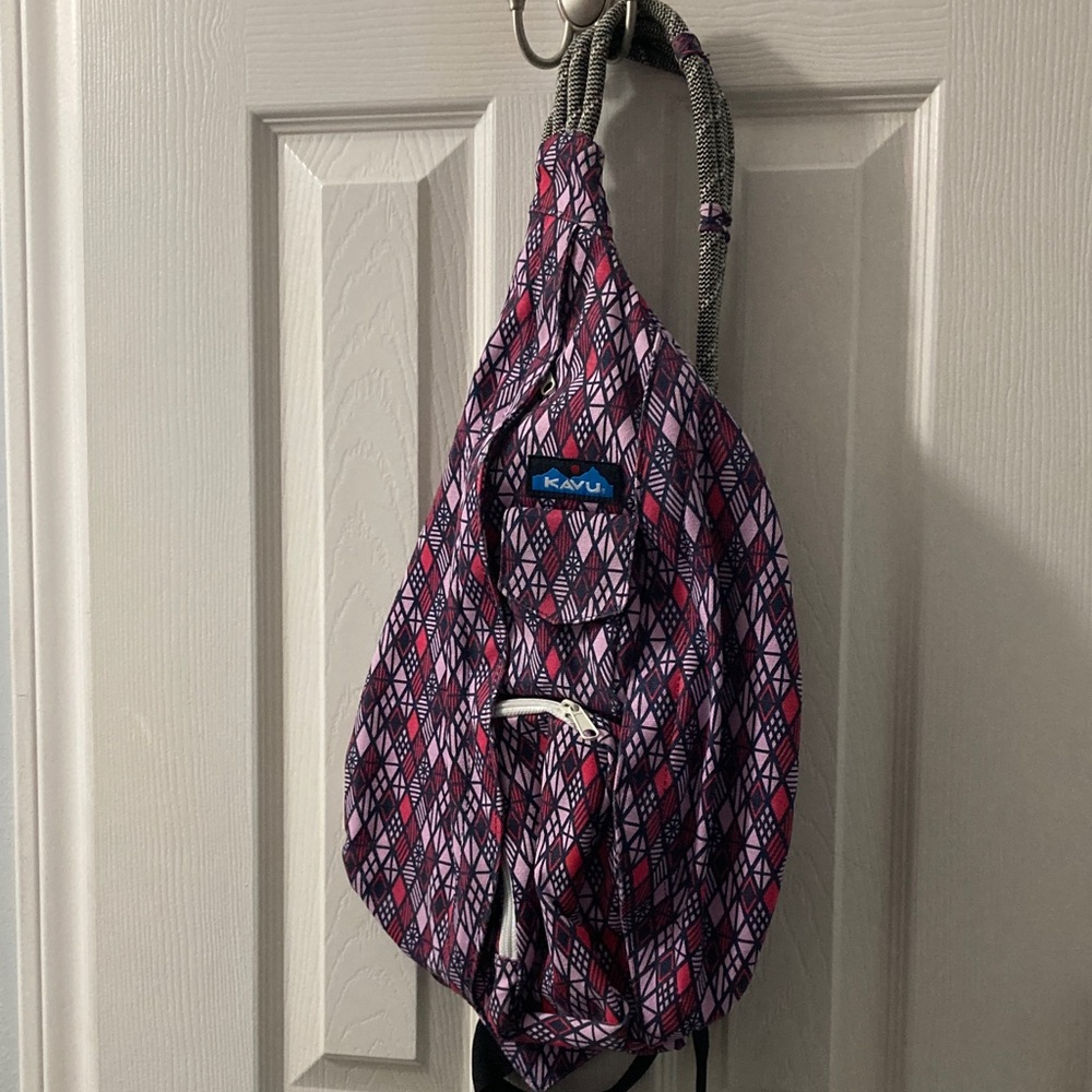 Kavu Pink and Blue Travel/Camping Backpack